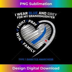 Diabetic Awareness Granddaughter Juvenile Diabetes Type 1 - Luxe Sublimation PNG Download - Immerse in Creativity with Every Design