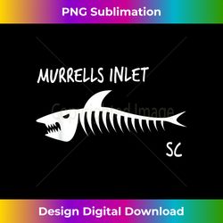 Murrells Inlet SC South Carolina Shark Skeleton White Print - Urban Sublimation PNG Design - Craft with Boldness and Assurance