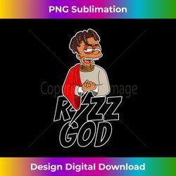 rizz god trap cartoon emote rap drip streamer popular slang - deluxe png sublimation download - pioneer new aesthetic frontiers