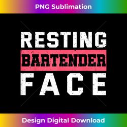 resting bartender face i funny bartender - futuristic png sublimation file - ideal for imaginative endeavors