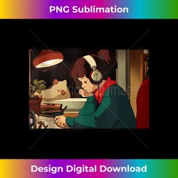 lofi hip hop chill relaxing jazz hop beats study girl - crafted sublimation digital download - lively and captivating visuals