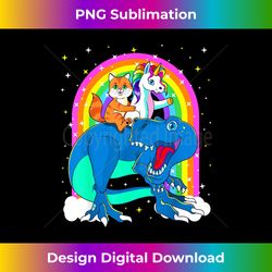 unicorn riding dinosaur t rex cat space kitten galaxy - luxe sublimation png download - ideal for imaginative endeavors
