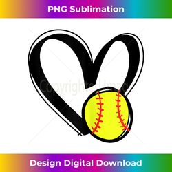 love softball heart - urban sublimation png design - rapidly innovate your artistic vision