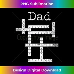 dad crossword puzzle  father's day love word games saying - urban sublimation png design - challenge creative boundaries