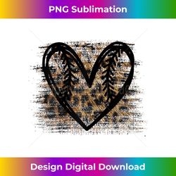 baseball leopard love softball heart - crafted sublimation digital download - reimagine your sublimation pieces