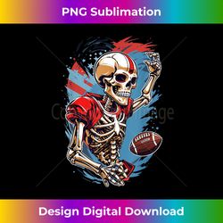 skeleton playing american football abstract graphic - innovative png sublimation design - customize with flair