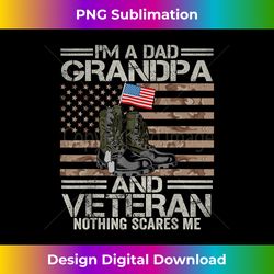 i'm a dad grandpa and veteran camouflage us flag fathers day - eco-friendly sublimation png download - crafted for sublimation excellence