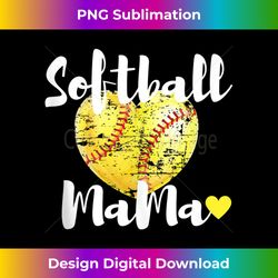 softball mama vintage softball heart mothers day - vibrant sublimation digital download - challenge creative boundaries