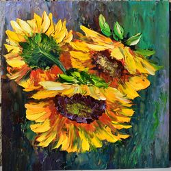 sunflowers, flower oil painting