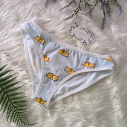 women's printed panties "corgi" with print | high-quality handmade thong to order