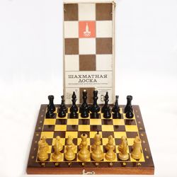 vintage ussr wooden chess olympic games moscow 1980