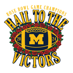 Michigan Hail To The Victor Rose Bowl Champions SVG