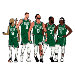 boston celtic basketball players svg