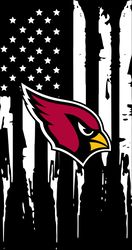 american flag dripping paint with arizona cardinals logo svg