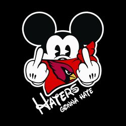 mickey team arizona cardinals haters gonna hate svg