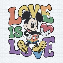 mickey love is love pride month svg