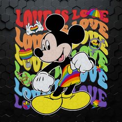 mickey mouse love is love lgbt pride png