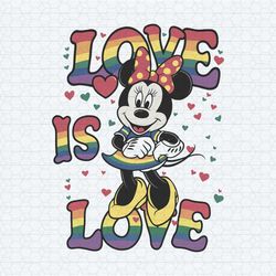 minnie mouse love is love pride month svg