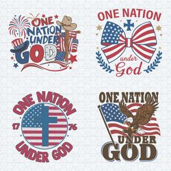 one nation under god 4th of july svg bundle
