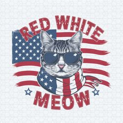 4th of july red white and meow png