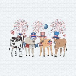 cute cows 4th of july patriotic farm animals png