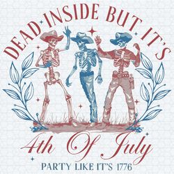 dead inside but it's 4th of july dancing skeleton svg