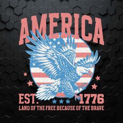 eagle america land of the free est 1776 svg