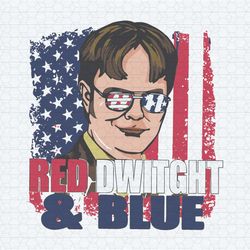 red dwight and blue 4th of july svg