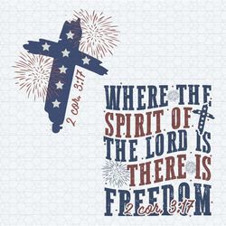 where the spirit of the lord is there is freedom svg1