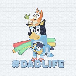 bluey bandit dad life cartoon png