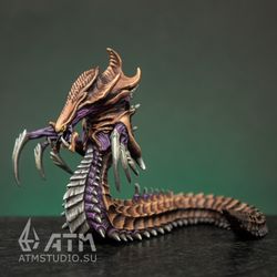 zerg hydralisk from starcraft painted metal miniature figure