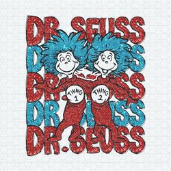 Glitter Dr Seuss Thing 1 Thing 2 PNG