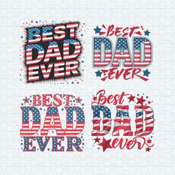 best dad ever usa flag svg png bunlde