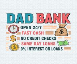 dad bank fast cash no credits checks svg