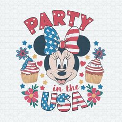 minnie party in the usa disney 4th of july png