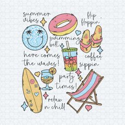 summer vibes flip floppin doodles png