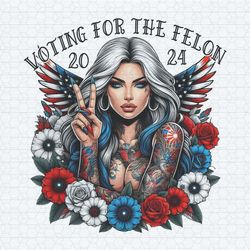 voting for the felon trump girl png