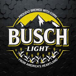 busch light proudly brewed with corn svg