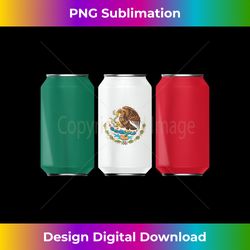 cool patriotic beer cans mexico w mexican flag - artisanal sublimation png file - striking & memorable impressions
