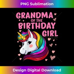 unicorn grandma of the birthday girl - classic sublimation png file - spark your artistic genius