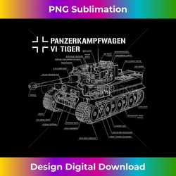 world war 2 german tank tiger i engineering blueprint - edgy sublimation digital file - enhance your art with a dash of spice