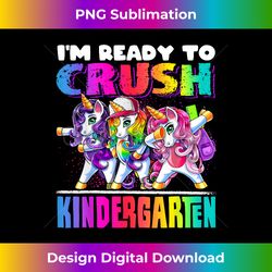 crush kindergarten dabbing unicorn back to school girls - minimalist sublimation digital file - spark your artistic genius