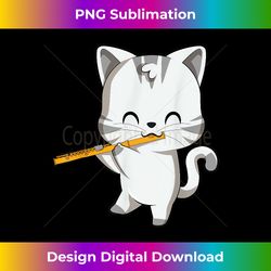 cute cat playing flute - eco-friendly sublimation png download - crafted for sublimation excellence