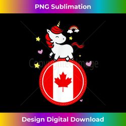 cute unicorn with canada flag - eco-friendly sublimation png download - ideal for imaginative endeavors