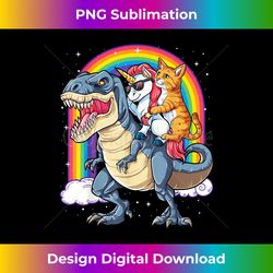 cat unicorn riding dinosaur t rex kitten lover space galaxy - sleek sublimation png download - striking & memorable impressions