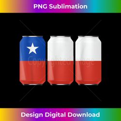 patriotic beer cans chile w chilean flag - artisanal sublimation png file - ideal for imaginative endeavors