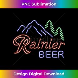 rainier neon bar sign tank top - sleek sublimation png download - chic, bold, and uncompromising