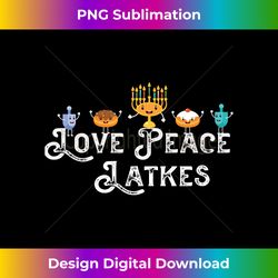 love peace latkes hanukkah menorah nine candles - sleek sublimation png download - lively and captivating visuals