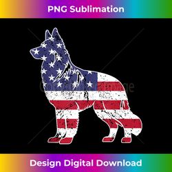 4th of july stars and stripes american dog german shepherd - crafted sublimation digital download - customize with flair