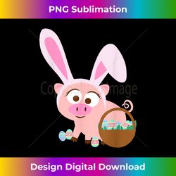 happy pig bunny ears easter eggs for  t - vibrant sublimation digital download - chic, bold, and uncompromising